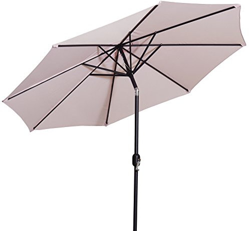 Gartenfreude 4900-1000-111 Parasol UV 50+ Rose Diamètre 270 cm 270 x 270 x 245 cm