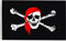 Time Roaming Jolly Roger Piratenflagge aus Polyester, mit Messingösen, 90 x 150 cm