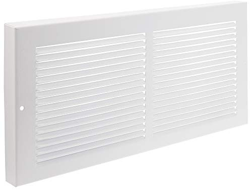 Imperial RG0033 Louvered Steel Painted Baseboard Return Air Grille, 14 x 6-Inch, White, 1-Pack