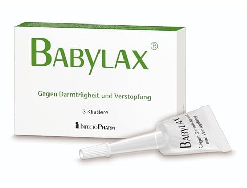 BABYLAX Klistiere, 3 Stk. – Abführmittel für Babys bei Verstopfungen | Rektallösung zur Stuhlgangregulierung & Verdauungshilfe | Miniklistiere, Rektallösung für Babys ab 29 Tagen & Kinder jeden Alters