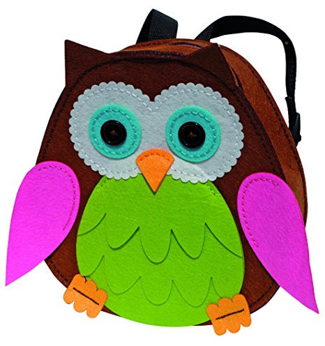 Kleiber + Co.GmbH Filz-Rucksack Eule, grün, ca. 22 cm x 23 cm x 8 cm