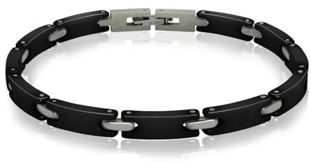 Soul-Cats zeitloses Design Armband aus Keramik und Edelstahl in schwarz für Damen in einer Geschenkbox