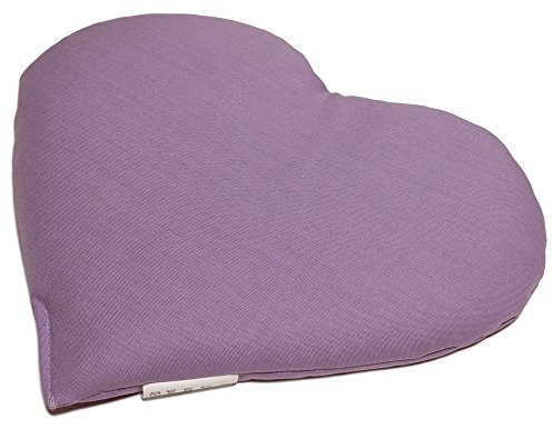 GIRAFFENLAND Körnerkissen Herz ca. 30x25cm - flieder - Wärmekissen mit Weizen