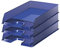 Esselte Briefkorb, A4, 10er Pack, Dunkelblau Transparent, Europost, 623600