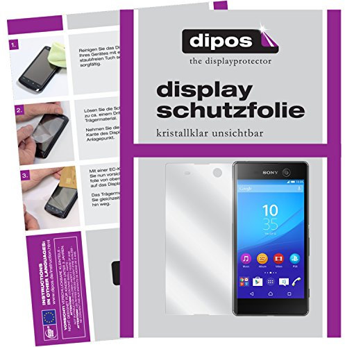 dipos I 2X Schutzfolie klar kompatibel mit Sony Xperia M5 Folie Displayschutzfolie