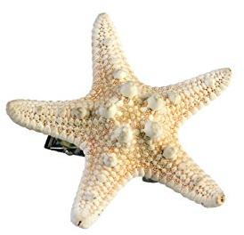 Forum Novelties Women's Mermaid Star Fish Hairclip Party Supplies, Standard, White