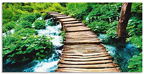 ARTland Wanddeko Wandbild Alu Verbundplatte für Innen & Outdoor Bild 60x30 cm Natur Landschaft Dschungel Urwald Regenwald Pflanzen T3GH