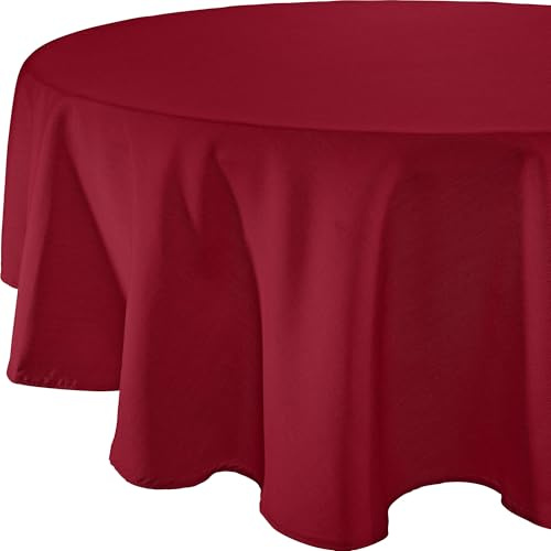 Sander Tischdecke Loft fleckabweisend weinrot Größe rund: 150 cm Ø