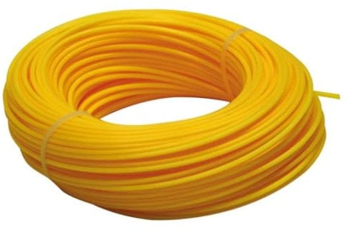 Toolland Trimmerfaden, Nylon, Gelb, 2 mm, 50 m