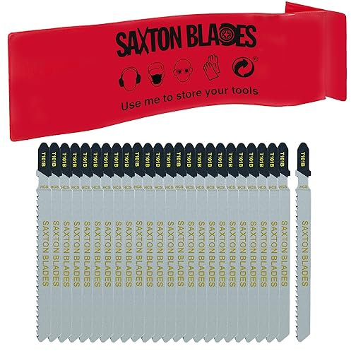 Saxton JST101B Lames de scie sauteuse T101B pour couper le bois (lot de 25)