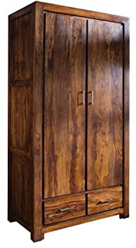 MASSIVMOEBEL24.DE Massivmöbel Palisander Holz massiv Life Honey Garderobe Massivholz Sheesham lackiert Möbel Metro Life #117