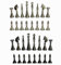 StonKraft Messing Schachfiguren Schachmünzen Spielfiguren Schachfiguren (Gold, 9,5 cm Französisch)