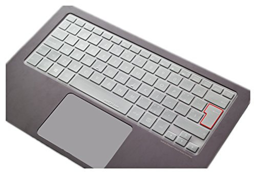 MiNGFi TPU Keyboard Cover for ASUS ZenBook UX301 UX303 UX305 UX306 UX31E UX310UA UX310UQ UX360 UX3410UA UX410/430 T200TA T300FA TP301UA f205t 11.6 NOT FOR UX370 EU/ISO Keyboard layout - Transparent