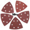 50Pcs Triangle Sandpaper Sanding Sheets Paper Discs Sander Grinder Pads Hook and Loop Assorted 40/60/ 80/100/ 120Grits for Sanding Polishing Rust Removal