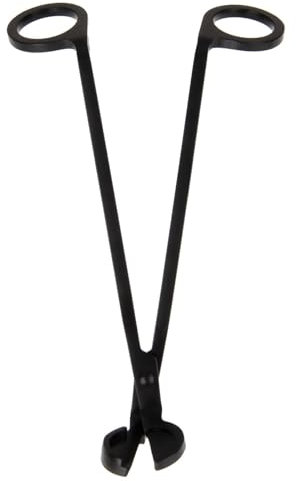 MUXSAM 1 paire de ciseaux à mèche de bougie noire en acier inoxydable