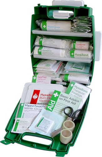 Safety First Aid Group Evolution Plus Workplace First Aid Kit BS 8599 Compliant, Medium | Medium for 25-100 Persons, with Wall-Mounting Bracket