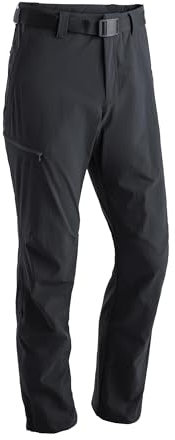 Maier Sports Nil, Herren Wanderhose, Wasserabweisende Outdoorhose für Trekking und Hiking, PFC-frei, mSTRETCH pro 4 & Dryprotec, Rollup-Funktion, Schwarz, 25 (W35/L30)