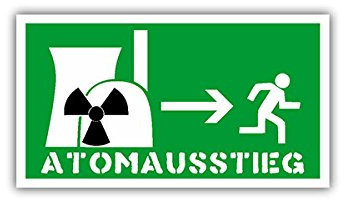 Aufkleber/Sticker Atomausstieg Atomenergie Atom Atomar Nuklear 9x5cm A1670
