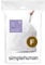 simplehuman CW0165 code F Custom Fit Bin Liners, White Plastic (Pack of 20 Liners)