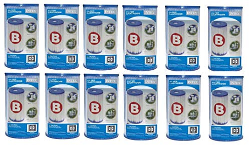 Intex Replacement Pool Filter Cartridge - Type B - 12 Pack