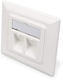 DIGITUS DN-93801-1 - Toma de Corriente (RJ-45, Blanco, 80 mm, 5 mm, 80 mm)