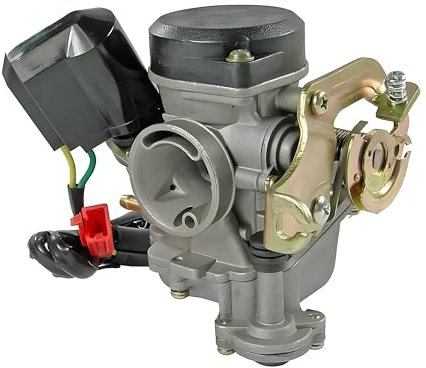 Vergaser komplett mit Choke passend für 4-Takt Roller von Kymco, Baotian, Rex, Jack Fox, Nova Motor, SI-Zweirad, Benzhou, Jinlun 139QMB QMA Membranvergaser