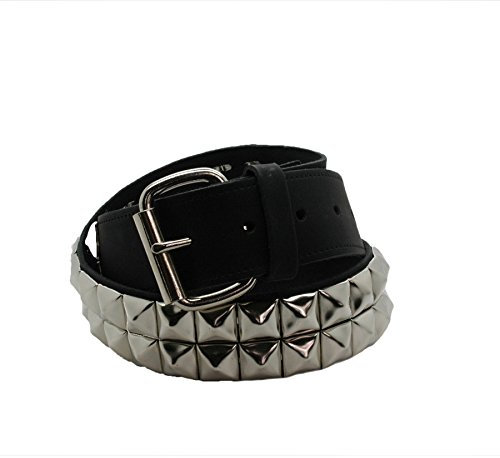 Bullet 69 Schwarz Leder Gürtel PYRAMID Nieten Nieten Schnalle