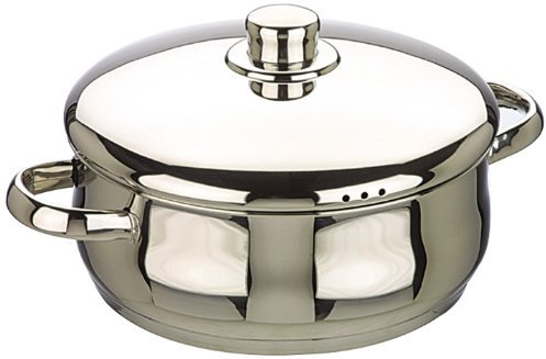 IBILI - Marmite avec couvercle Oslo, 22 cm, Acier inoxydable, Compatible avec l’induction, Argent