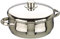 Ibili Casserole Oslo Belly Shape with lid 22 cm, Stainless Steel, Silver