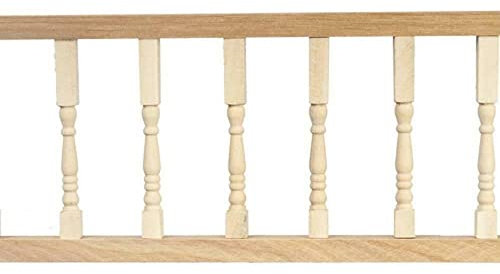 Puppenhaus Miniatur 3 PC 3x12in Gedrehte Überdachte Terasse Geländer Set #T7032