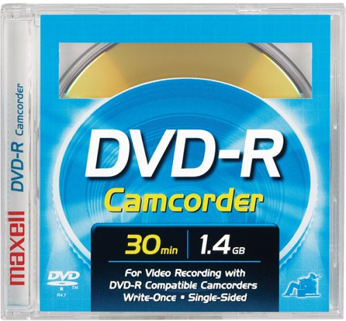 Maxell DVD-R CAM/SONY 3¿DVD-R Disco rimovibile in Jewel Box per videocamere Sony DVD