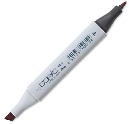 COPIC Classic Marker Typ E - 04, Lipstick Natural, professioneller Layoutmarker, mit einer breiten und einer feinen Spitze