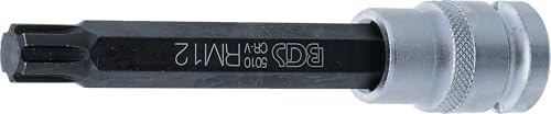 BGS 5010 | Bit-Einsatz | Länge 120 mm | Keil-Profil (für RIBE) M12 | Antrieb Innenvierkant 12,5 mm (1/2) | Chrom-Vanadium-Stahl