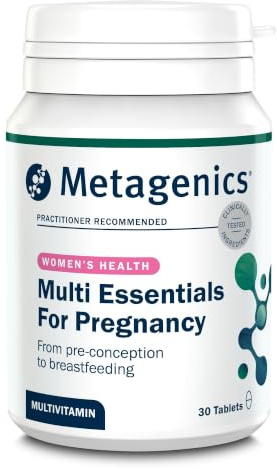 Metagenics Multi Essentials for Pregnancy Multivitamin - 30 Tablets | Complete daily formula with folic acid, gentle iron and zinc to support prenatal health and reproductive wellness