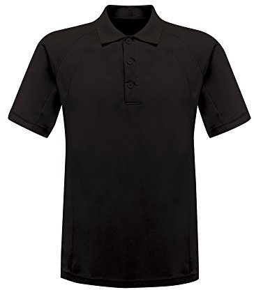 Regatta Hardwear Workwear Mens Regatta Hardwear Mens Coolweave Moisture Wicking Polo Black TRS147 Black L - Chest 41-42 (104-106.5cm)
