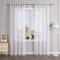 Transparent Schlaufen Gardine Schöne Vorhänge 1er-Pack Vorhang H*B 225 * 140cm Weiß