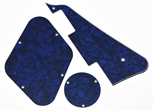 kaish Blue Pearl LP Plektrumschutz & hinten Teller Switch Plate Hohlraum, Abdeckung für Epiphone Les Paul