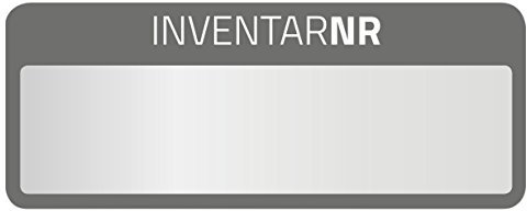 AVERY Zweckform 6920 Aluminium Inventaretiketten (selbstklebend, witterungsbeständig und fälschungssicher, 50x20 mm, 50 Aufkleber auf 10 Blatt) silber/schwarz