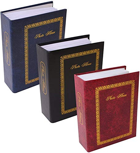 1 x Leather Look 18 x 23cm Photo Album Holds 200 6 x 4 Photographs Burgundy