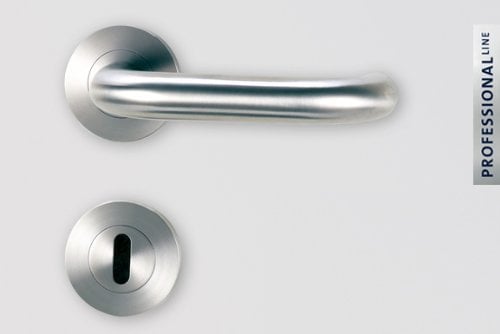FRASCIO Türdrücker/Türbeschlag - ALESSIA PROFESSIONAL - Edelstahl - BB-Rosettengarnitur