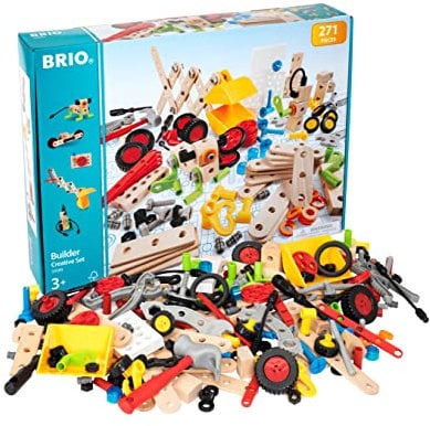 BRIO Builder 34589 Kindergartenset 270 TLG. - Konstruktionsspielzeug aus Schweden – Mega-Komplettset mit zahlreichen Bauelementen und Werkzeug für unendlichen Spielspaß - Für Kinder ab 3 Jahren