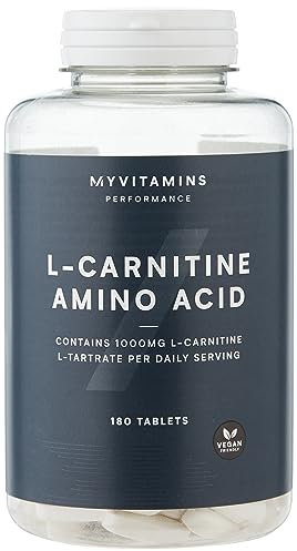 Myprotein L-Carnitine Tablets | 1000mg High-Strength Carnitine Supplement | Amino Acid Support for Muscle Growth, Recovery & Performance | Suitable for Vegans & Vegetarians | 180 Count