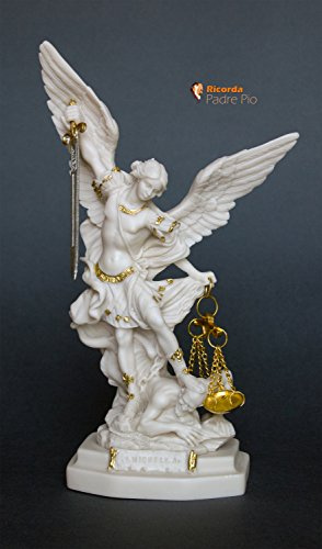 Statue Erzengel Michael 22 cm, Effekt Capodimonte