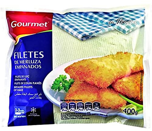 Marca Blanca - Gourmet Filetes de Merluza Empanados, 400g (Congelados)