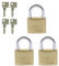 Burg-Wächter Vorhängeschloss, 3er-Set, 6 mm Bügelstärke, 4 Schlüssel, Trio 222 40 SB