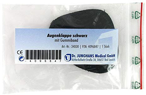Augenklappe mit Gummiband schwarz 34000 1 stk