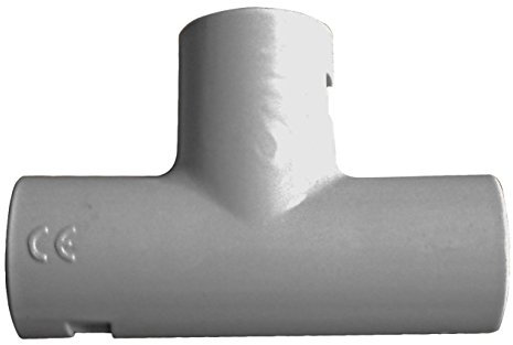 Zenitech - Lote de 10 Tees IRL Ø16mm - Accesorios para Conductos Rígidos de PVC - Instalación Fácil y Segura - Normas NF y CE - Gris - Longitud 40m
