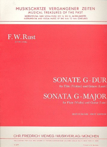 Sonate G-Dur für Flöte (Violine) und Gitarre (Laute) Spielpartitur