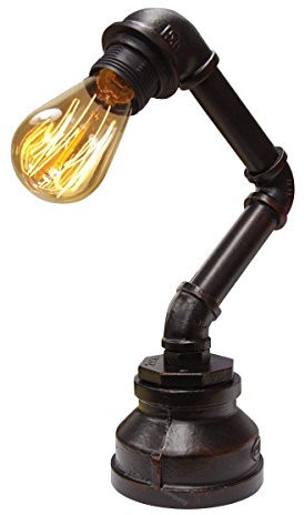 Vintage Industrial Steampunk Table Lamp Rustic Copper Water Pipe Bedside Desk Lamp T1003