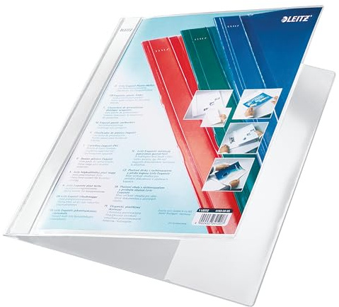 Leitz Hefter Exquisit, Präsentationstasche, A4, Überbreite, PVC, weiss